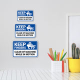 Classic Framed Plus Keep Fingers Clear Of Machine While In Motion Wall or Door Sign | Workplace Safety Compliance Signs