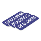 Deaconess 1 x 3" Name Tag, (3 Pack)