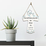 Let all that you do be done in love. Corinthians 16:14 11.5" x 8" Cross Hanging Sign | Rustic Twine | Inspiring Religious Bible Decor