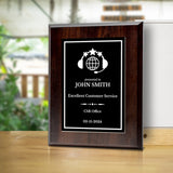 Customer Service Recognition Customizable Award Plaque | Achievement and Service Personalizable Plaques