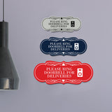 Signs ByLITA Designer Please Ring Doorbell for Deliveries Wall or Door Sign