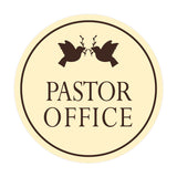 Signs ByLITA Circle Pastor Office Wall or Door Sign