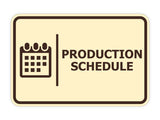 Signs ByLITA Classic Framed Production Schedule Door or Wall Sign Easy Installation | Health And Safety | Building And Hospitality Signs