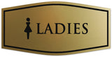 Signs ByLITA Fancy Ladies figurine Sign - Laser-Engraved Lettering | Durable ABS Plastic | Vibrant Colors | Powerful Foam Tape Wall or Door Sign