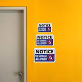 Classic Framed Plus Notice No Garbage Allowed Door or Wall Sign | Health & Office Signage