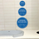 Signs ByLITA Circle Cardboard Recycling Only Please Flatten Boxes Wall or Door Sign