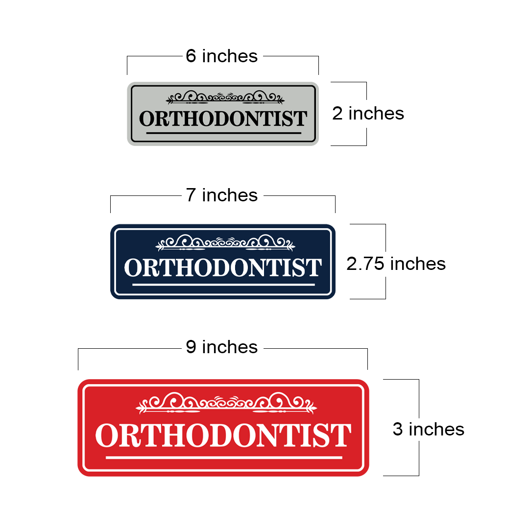 Signs ByLITA Standard Orthodontist Tooth Graphic Dentist Office Decor Wall or Door Sign