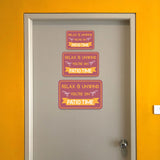 Classic Framed Plus Relax & Unwind You're On Patio Time Wall or Door Sign | Funny Home Decor
