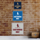 Signs ByLITA Square Customers Only Wall or Door Sign