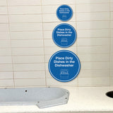 Signs ByLITA Circle Place Dirty Dishes in the Dishwasher Wall or Door Sign