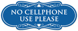 Signs ByLITA Designer No Cell Phone Use Please Sign - Easy Installation | Durable Wall or Door Sign