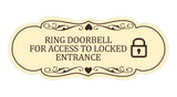 Signs ByLITA Designer Ring Doorbell for Access to Locked Entrance Wall or Door Sign