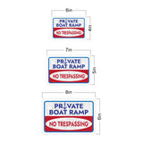 Classic Framed Plus Private Boat Ramp No Trespassing Wall or Door Sign | Marina Quayside Signage
