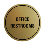 Circle Office Restrooms Wall or Door Sign