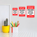 Portrait Round Plus Cuando Salga del Vestier Por Favor Devuelva La Ropa Al Rack, Deje La Puerta Abierta Y Revise Sus Elementos Personales Wall or Door Sign | Spanish Dressing Room Retailer Signage