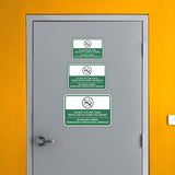 Classic Framed Plus Do Not Put Any Food, Waste or Fat Down The Drains Wall or Door Sign | Bilingual Spanish and English Workplace Business Signage