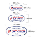 Victorian Plus Proudly Defended Our Nation Wall or Door Sign | Easy Installation | Disclaimer Waiver Notice