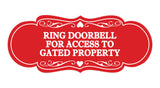 Signs ByLITA Designer Ring Doorbell for Access to Gated Property Wall or Door Sign