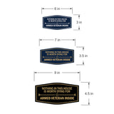 Signs ByLITA Fancy Nothing In This House Is Worth Dying For Armed Military Veteran Inside Easy Installation | Honor Veterans with Military Signs | US Pride | Businesses and Homes Wall or Door Sign