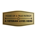 Signs ByLITA Fancy Home of a True Patriot: A Veteran Lives Here Easy Installation | Honor Veterans with Military Signs | US Pride | Businesses and Homes Wall or Door Sign
