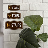 Fancy Plus Stairs Wall or Door Sign Easy Installation | Workplace Office and Business