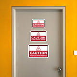 Classic Framed Plus Caution Steep Stairs Ahead Door or Wall Sign | Workplace Health and Safety Warning Signage