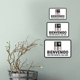 Classic Framed Plus Bienvenido, Use Por Favor El Call Box Door or Wall Sign | Bilingual | Building Sign