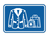 Signs ByLITA Classic Framed Coat and Bags Check Graphic Wall or Door Sign