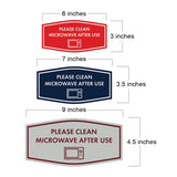 Signs ByLITA Fancy Please Clean Microwave After Use Vector Sign - Kitchen Signs | Durable Material | Cleaning Reminder | Easy Installation Wall or Door Sign