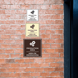 Signs ByLITA Square Production Area Door or Wall Sign | Spanish Bilingual Warehouse and Factory Sign