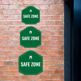 Heritage Plus Safe Zone Wall or Door Sign | Public Spaces Signage
