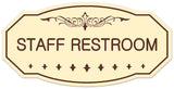 Signs ByLITA Victorian Staff Restroom Wall or Door Sign - Easy Installation | Durable Wall or Door