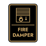 Signs ByLITA Portrait Round Fire Damper Door or Wall Sign Easy Installation | Health And Safety | Building And Danger Signs