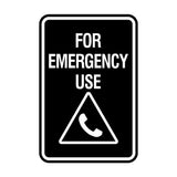 Signs ByLITA Portrait Round For Emergency Use Wall or Door Sign