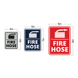 Signs ByLITA Portrait Round Fire Hose Door or Wall Sign Easy Installation | Health And Safety | Building And Danger Signs