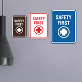 Signs ByLITA Portrait Round Safety First Wall or Door Sign