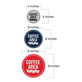 Signs ByLITA Circle Coffee Area Wall or Door Sign