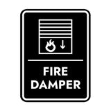 Signs ByLITA Portrait Round Fire Damper Door or Wall Sign Easy Installation | Health And Safety | Building And Danger Signs