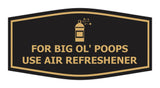 Signs ByLITA Fancy For Big Ol' Poops Use Air Refreshener Funny Office Wall or Door Sign