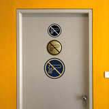 Signs ByLITA Circle No Guns Graphic Door or Wall Sign | Easy Installation | Durable Construction | Promote Health And Safety | Caution Warning Sign for Home, Business and Office Spaces