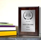 Signs ByLITA Customizable Award Wooden Plaque Award with Easel Stand, Engraved Gift for winners of awards, certificates and achievements (Available in 5 x 7", 8 x 10" or 9 x 12")