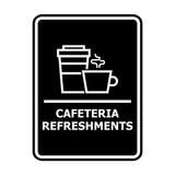 Signs ByLITA Portrait Round Cafeteria Refreshments Door or Wall Sign Easy Installation | Directing Artists & Co-Workers | Music | Concert | Festivals