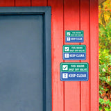 Classic Framed Plus Fuel Mains Shut Off Valve Keep Clear Wall or Door Sign | Health & Safety Warning Signage