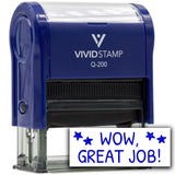 All Quality Wow, Great Job! Self-Inking Rubber Stamp Motivational Teacher Stamps | Homework And Grading | Classroom Supplies