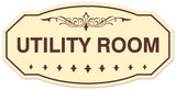 Signs ByLITA Victorian Utility Room Wall or Door Sign - Laser-Engraved Lettering | Durable ABS Plastic | Vibrant Colors | Powerful Foam Tape