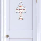 In the day of my trouble I will call to you, for you will answer me Cross Hanging Sign | Rustic Twine | Inspiring Religious Bible Decor