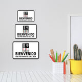 Classic Framed Plus Bienvenido, Use Por Favor El Call Box Door or Wall Sign | Bilingual | Building Sign