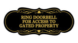 Signs ByLITA Designer Ring Doorbell for Access to Gated Property Wall or Door Sign