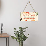 Welcome To Our Home Come As Guest, Leave As Family 5x10 Hanging Plus Wall or Door Sign | Family and Friends Boho Chic Home Decor