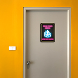 Portrait Round Plus Warp Zone Ahead: Enter with Caution Wall or Door Sign | Funny Naughty Décor
